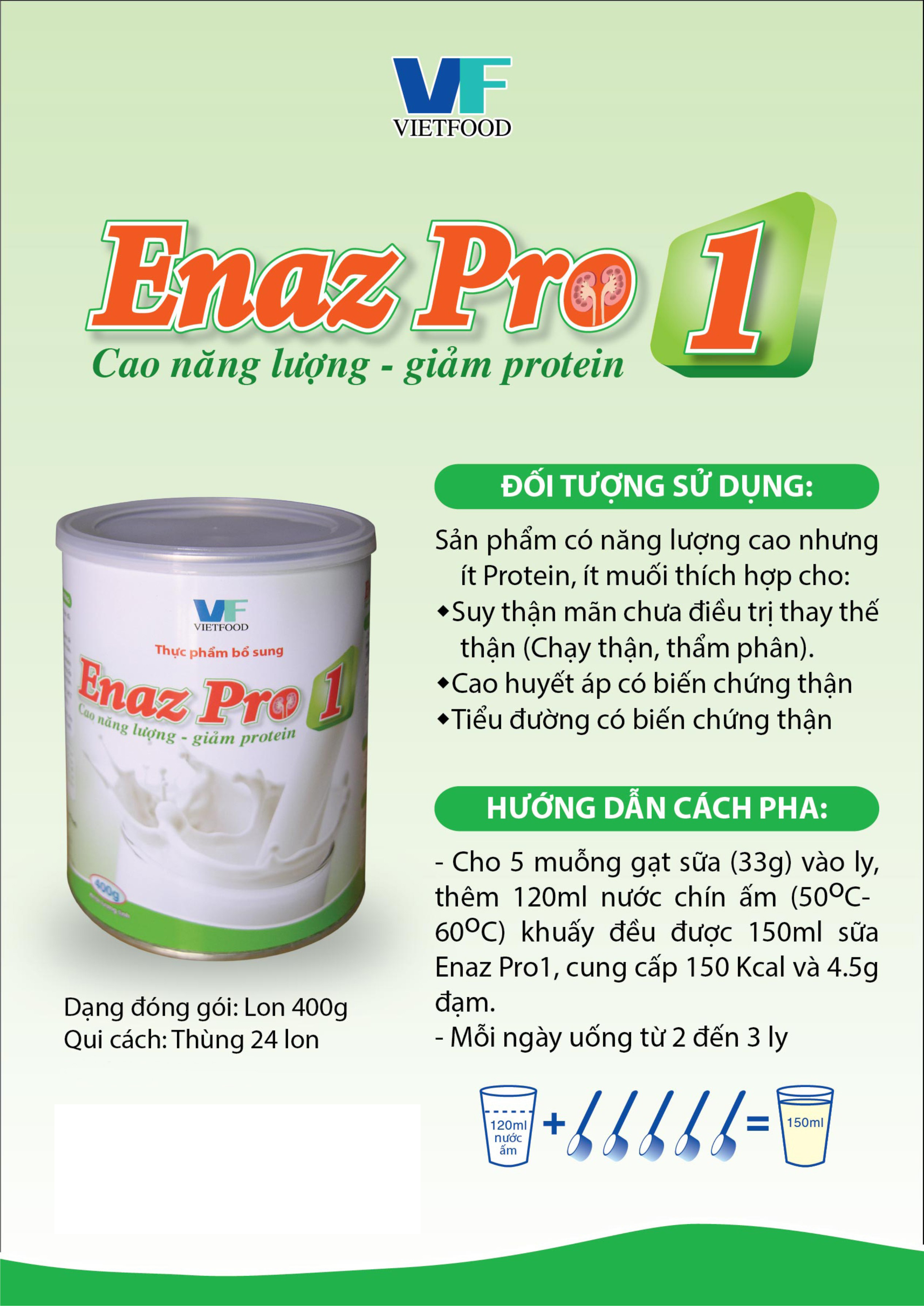 Thực phẩm bổ sung dinh dưỡng ENAZ PRO 1 (400g)