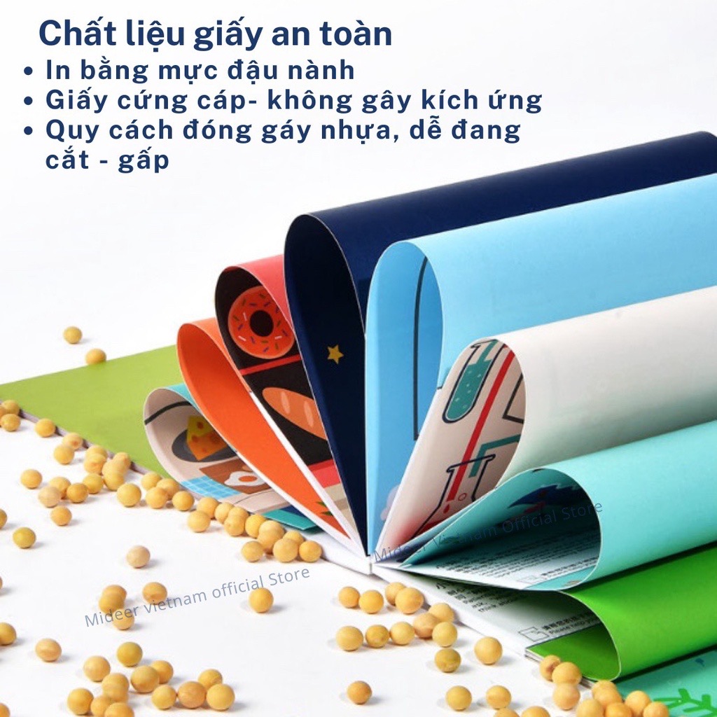 Đồ Chơi Cắt Giấy Thủ Công Tạo Hình Sáng Tạo 03 Cấp Độ Mideer Lets Cut Paper cho Bé 3 4 5 Tuổi