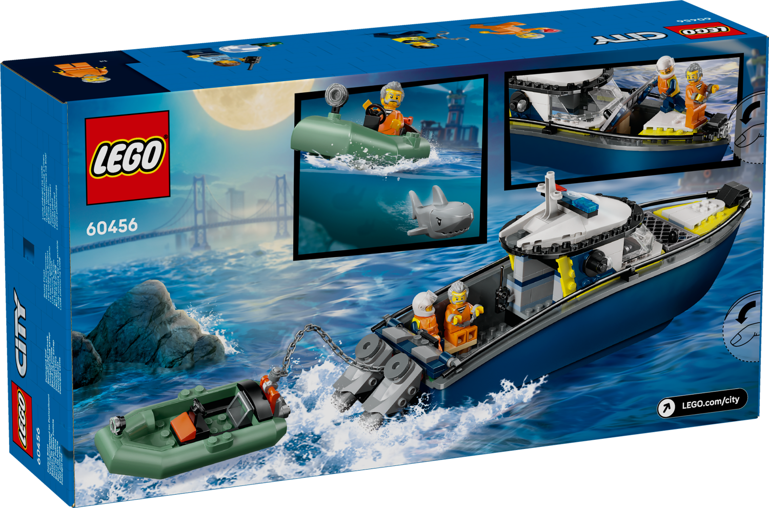 Đồ Chơi Lắp Ráp Tàu Cảnh Sát - Truy Bắt Tội Phạm - Lego City 60456 (264 Mảnh Ghép)