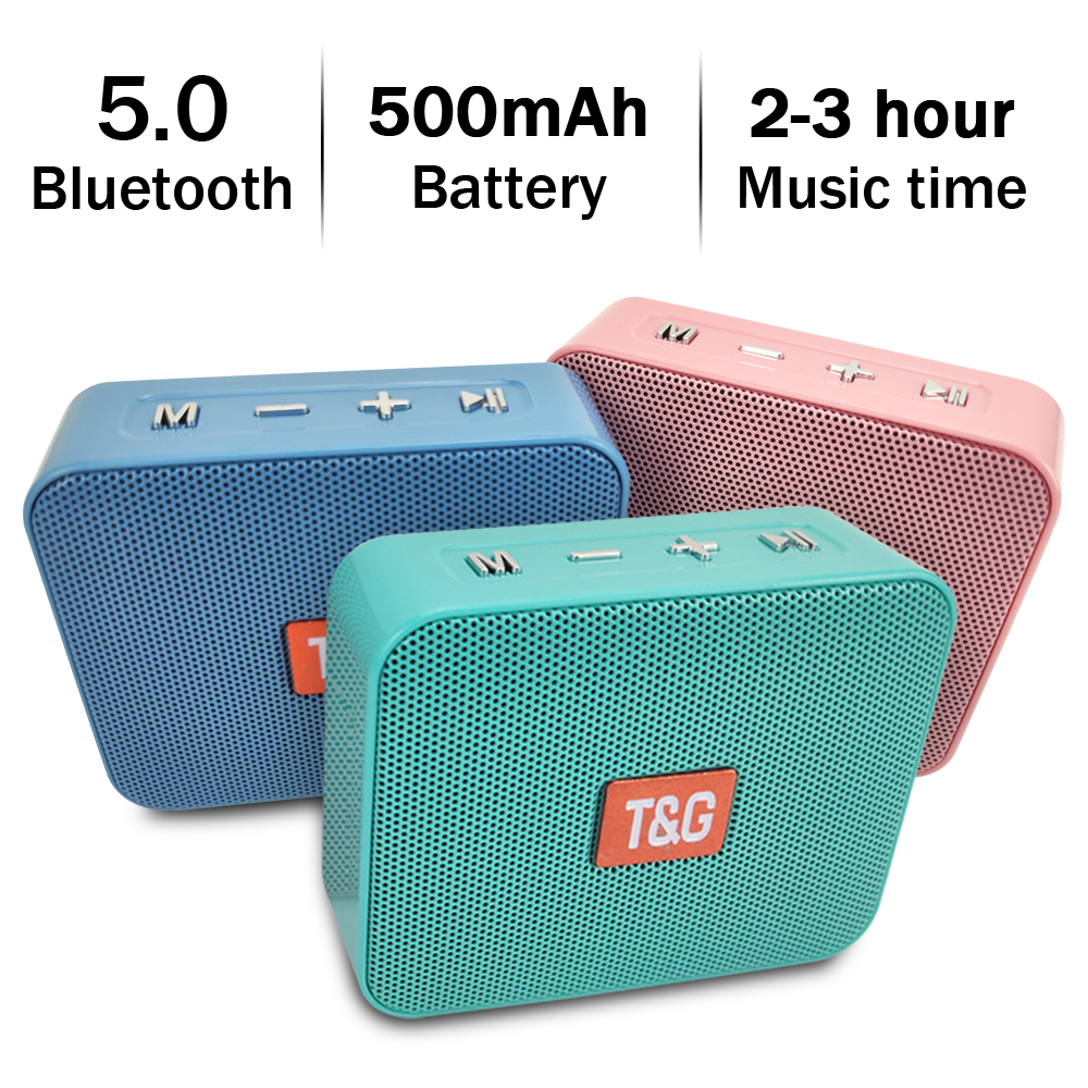Loa Bluetooth 5.0 di động mini TG166 Loa siêu trầm cột không dây chống nước ngoài trời Hỗ trợ thẻ USB TF Micro Rảnh tay Màu sắc: Hồng