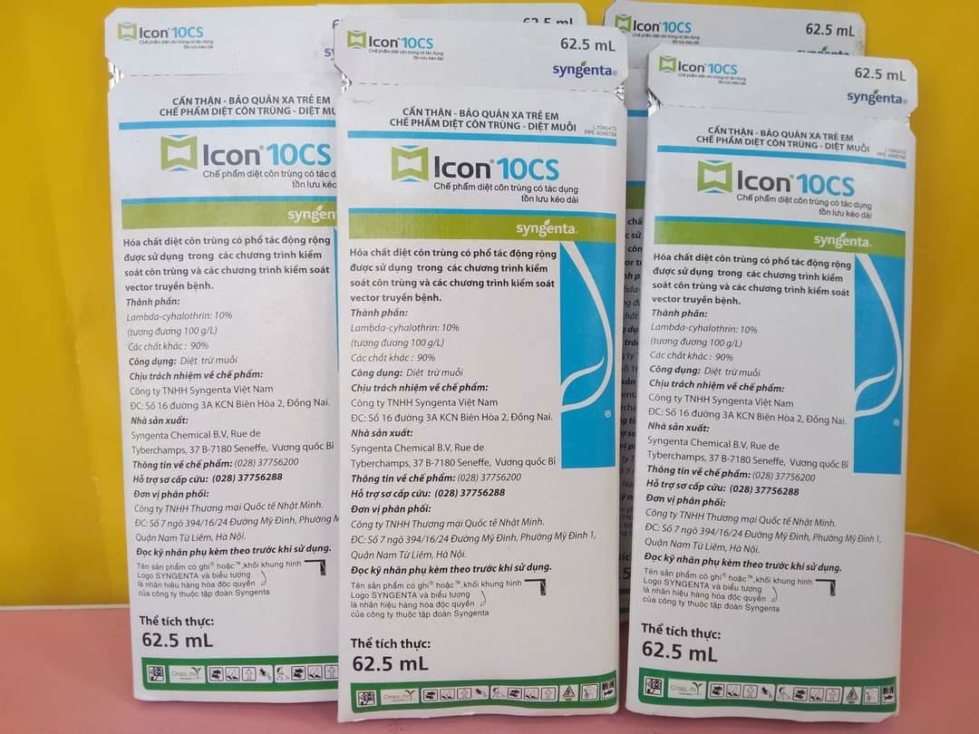 (Nhập Bỉ - Ko mùi) Thuốc Icon 10CS 62.5ml diệt muỗi kiến gián cho nhà dân, nhà kính, nhà yến... tồn lưu 02 tháng