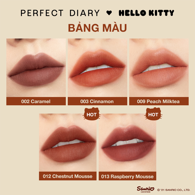 Son Velvet Stain Perfect Diary X Hello Kitty Enchanted Wonderland Phiên Bản Giới Hạn