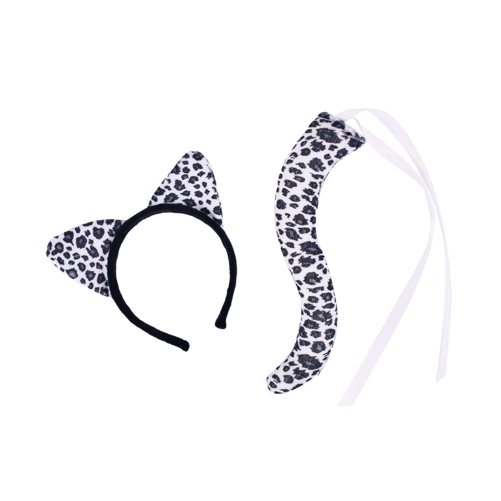 Black Leopard Ears and Long Tail Cosplay for Performance Prom Birthday Gifts