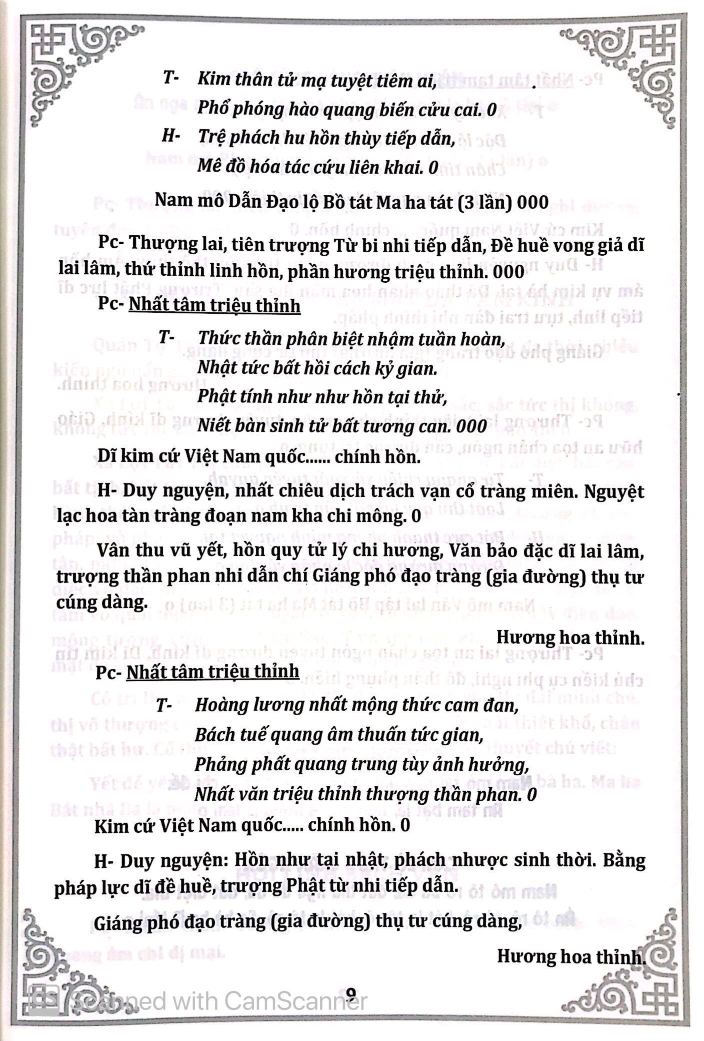 Phật Lịch 2562 - Khoa Cúng Thông Dụng