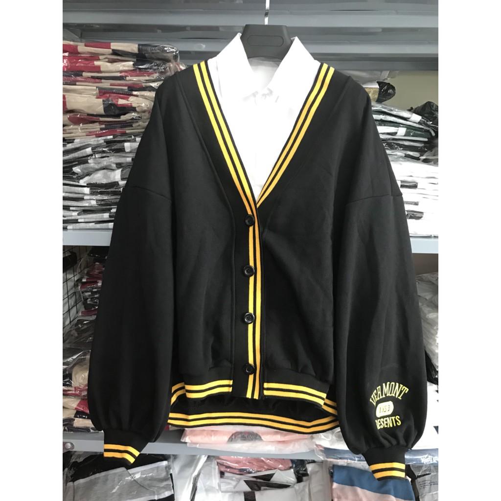 Áo CARDIGAN ĐEN THÊU TAY