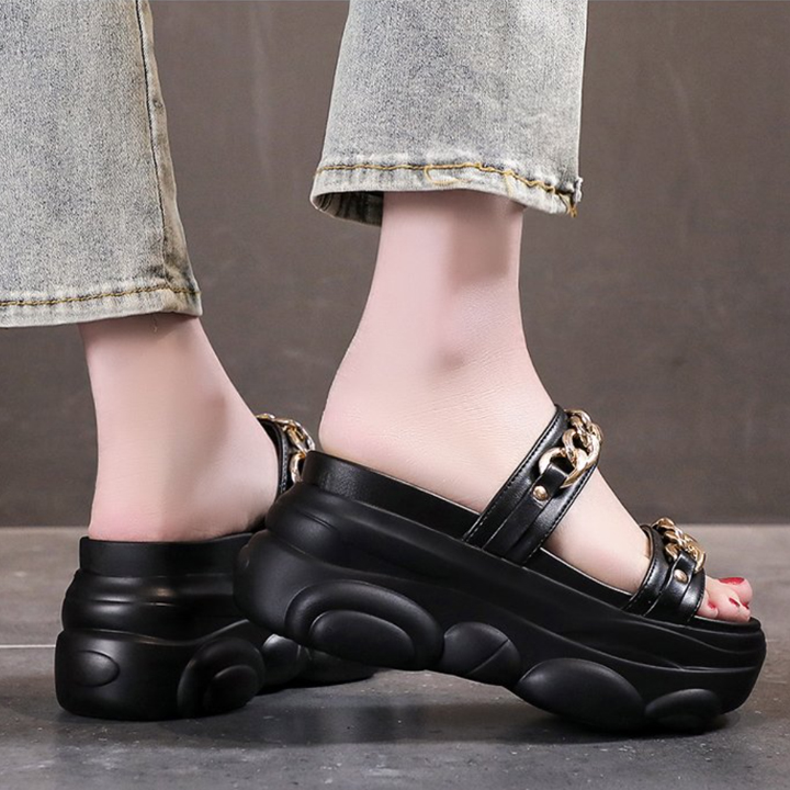 Dép Xuồng Bánh Mỳ 2 Quai Xích 8cm XOD519-187