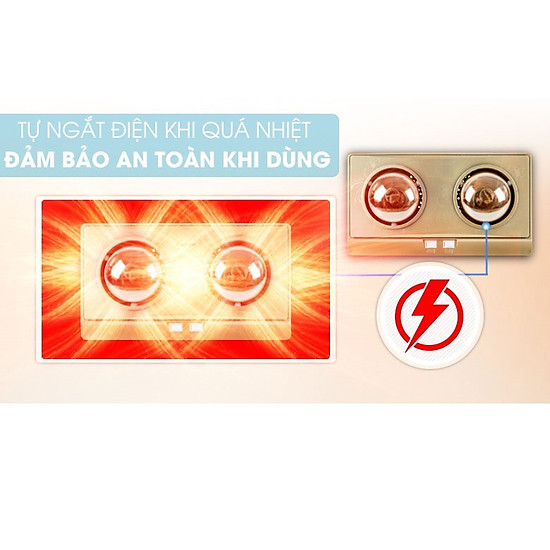 Đèn Sưởi Phòng Nhà Tắm NK Media MD-SNT729 (2 Bóng) - Hàng Chính Hãng