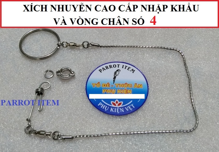 COMBO XÍCH CHỐNG XOẮN INOX 201 CAO CẤP NHẬP KHẨU VÀ VÒNG CHÂN CHO TẤT CẢ CÁC DÒNG VẸT