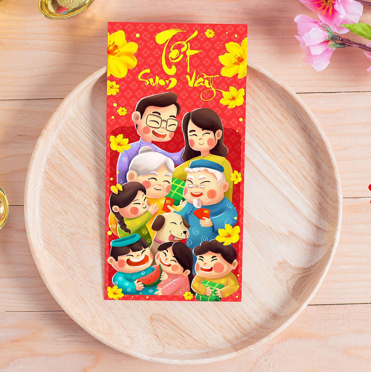 Bao Lì Xì 2021 - Tết Sum Vầy (Bộ 12 Cái)