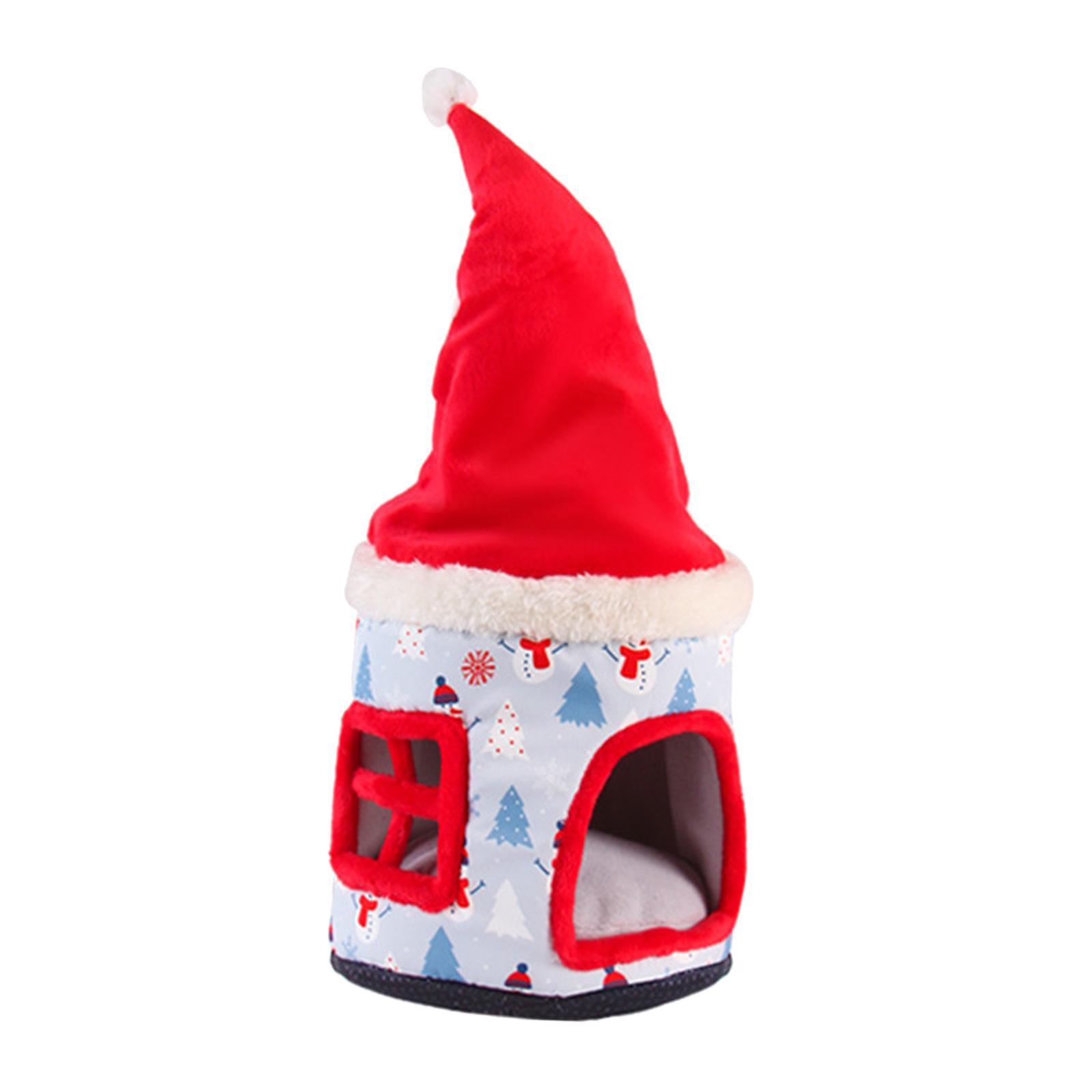 Nest House Warm Bed Tent Cage Sleeping Bed Snowman for Hedgehog Animals Small Pet
