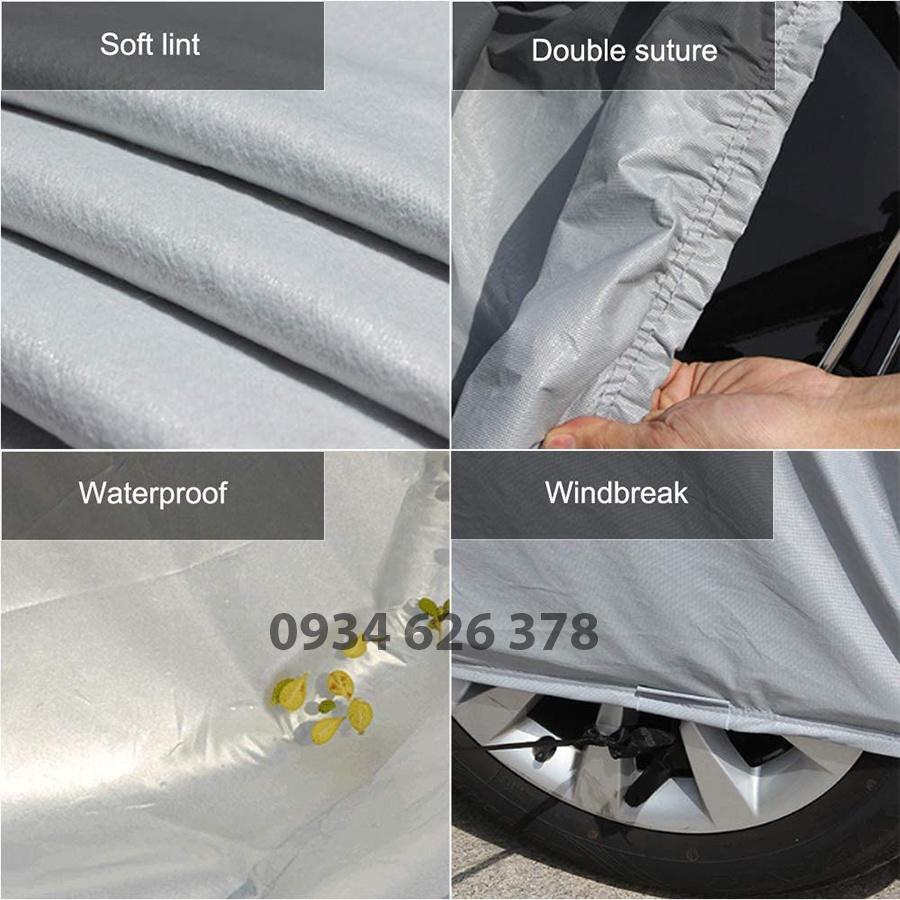 Bạt phủ trùm xe ô tô Mazda 3 3 lớp tráng bạc thông minh, chất liệu vải dù oxford cao cấp, áo chùm bảo vệ xe 4,5,7 chỗ