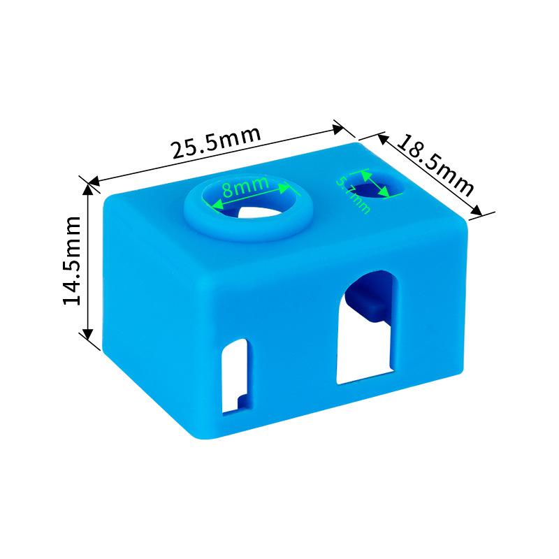 5 Chiếc V6 PT100 Làm Nóng Khối 3D Máy In Phần E3D PT100 V6 Nhiệt Khối Silicone Mút Bao Giữ Ấm bao Da Bảo Vệ Tất