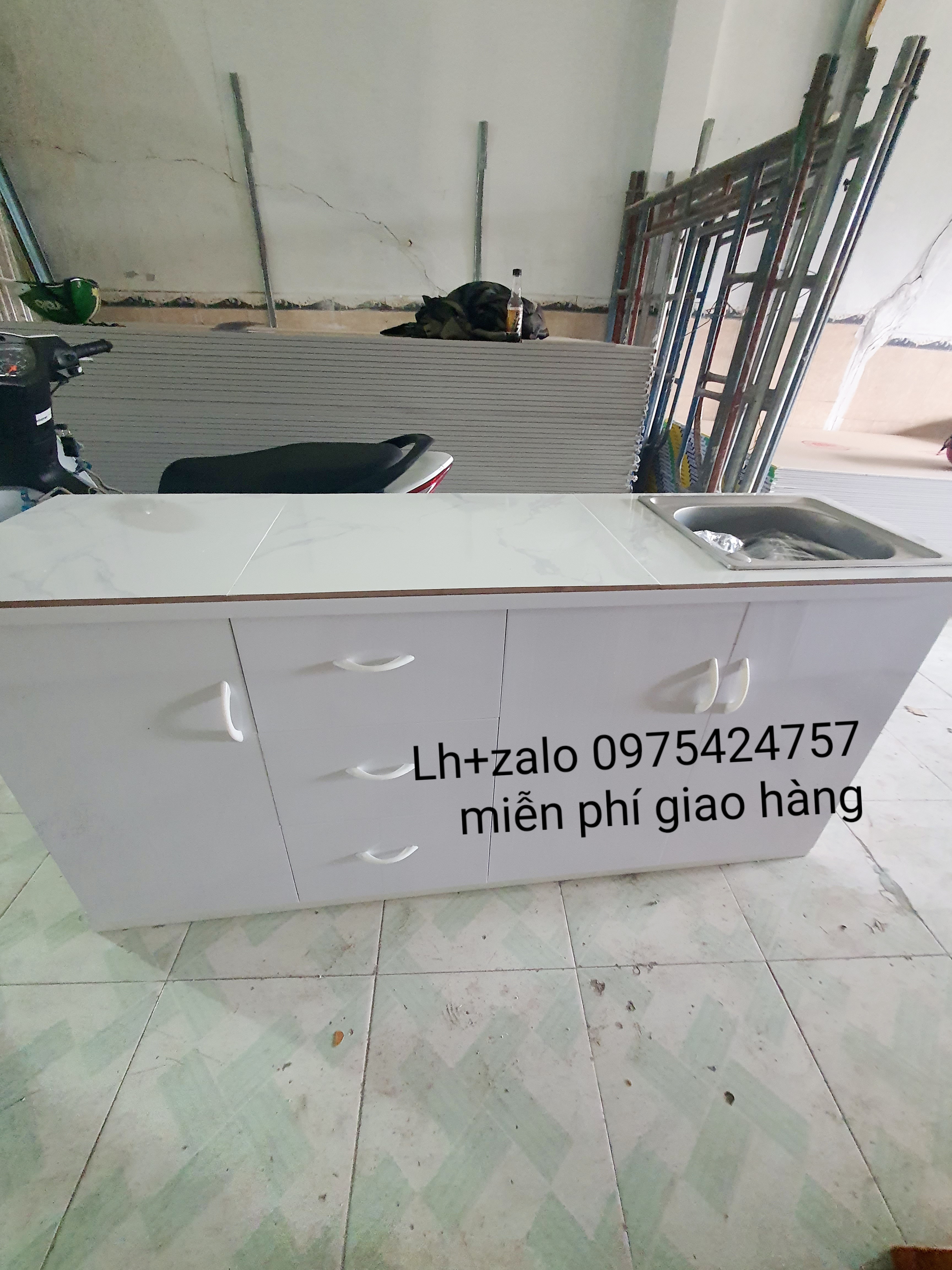 Tủ bếp sẵn bồn kèm bộ vòi
