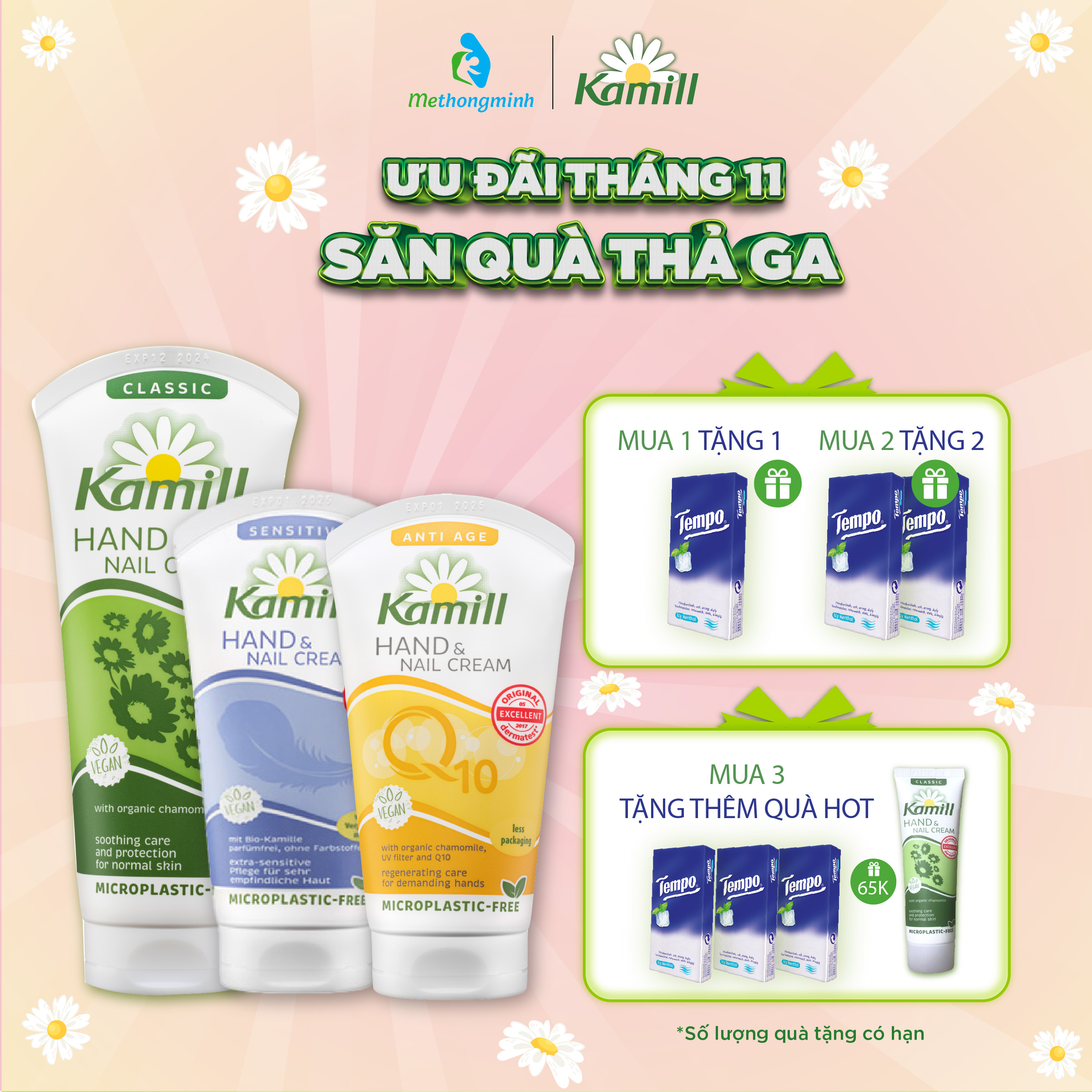Bộ 3 kem dưỡng da tay và móng tay Kamill Hand & Nail Cream