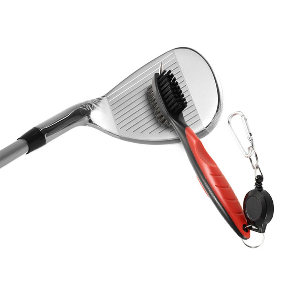 Bàn chải làm sạch gậy đánh golf, có hai mặt lông nylon và bàn chải thép