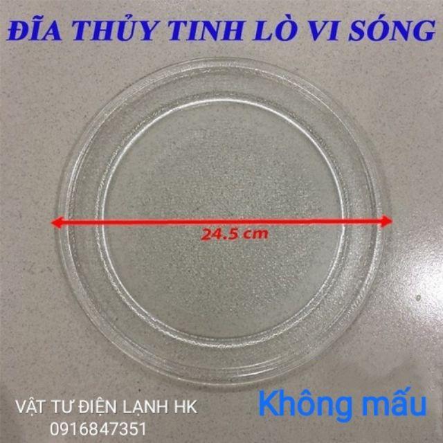 Đĩa thủy tinh đựng đồ ăn lò vi sóng các cỡ 24.5 - 25.5 - 27 - 28.5 - 31.5 cm lvs