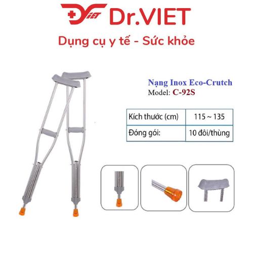 Nạng inox Eco-Crutch C-92S
