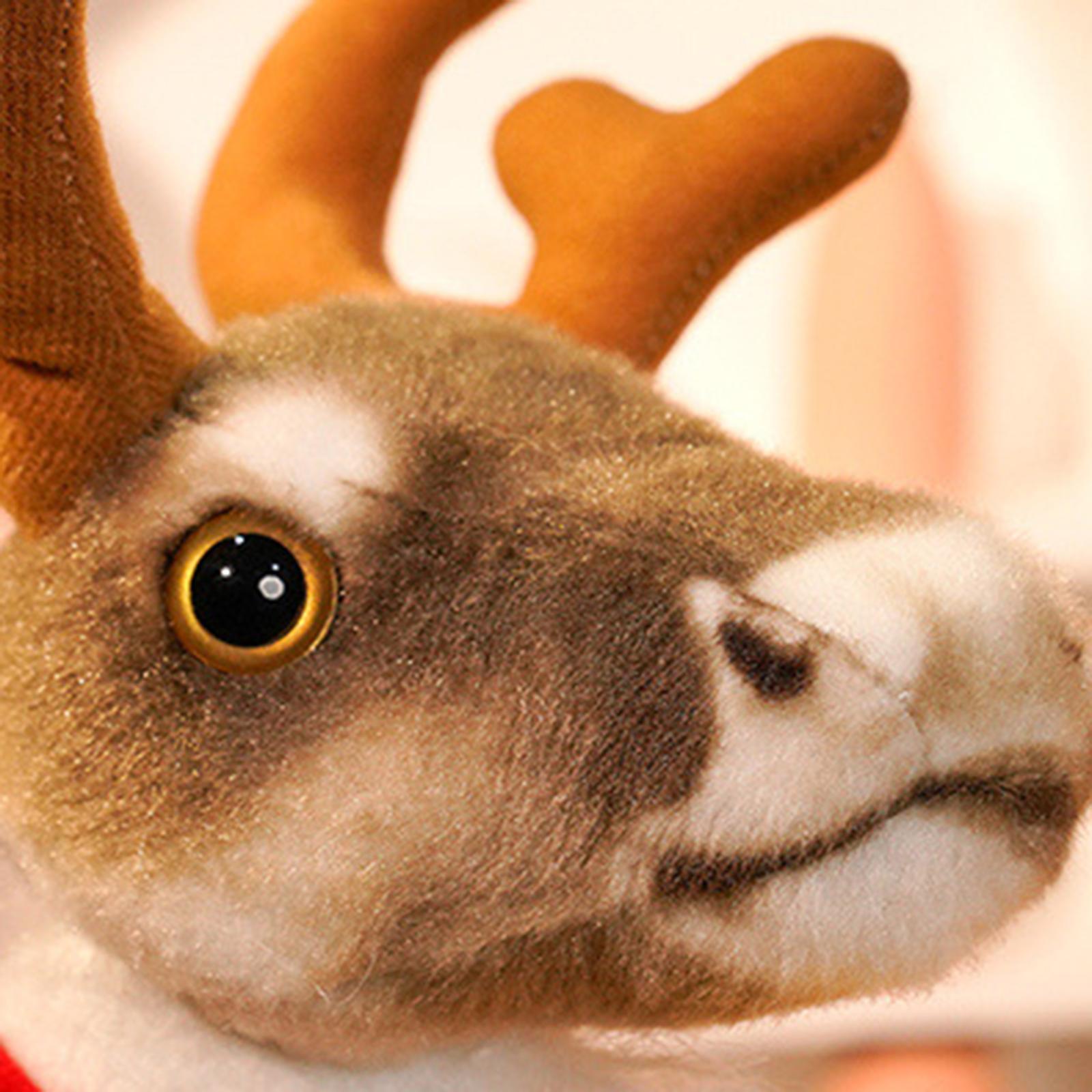 Reindeer Plush Toy Decoration Stuffed Animal for Cabinet Living Room Kids Birthday