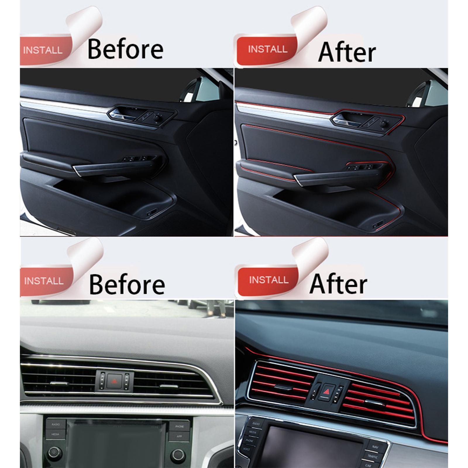 Car Interior Moulding Strips Trim Decoration Accessories DIY Flexible Strip Garnish Accessory for Dashboard