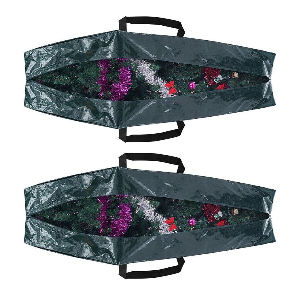 Christmas Xmas Tree Storage Zip Bags Holiday Storage Tote Red_165x76x38cm