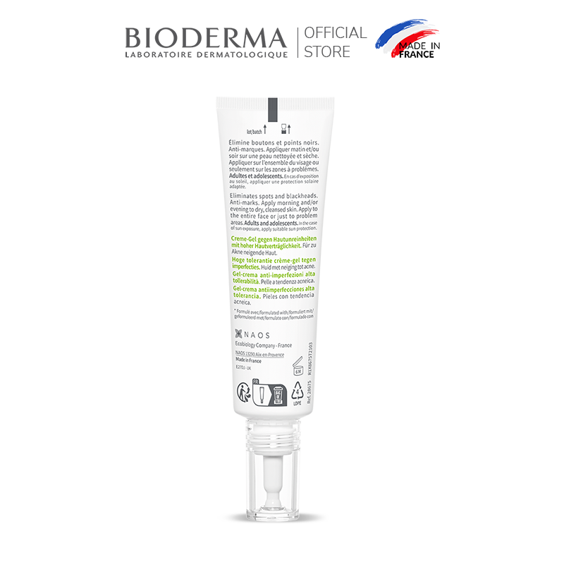 Hình ảnh Kem dưỡng hỗ trợ giảm mụn chuyên sâu cho da mụn nhẹ đến trung bình Bioderma Sébium Kerato+ 30ml