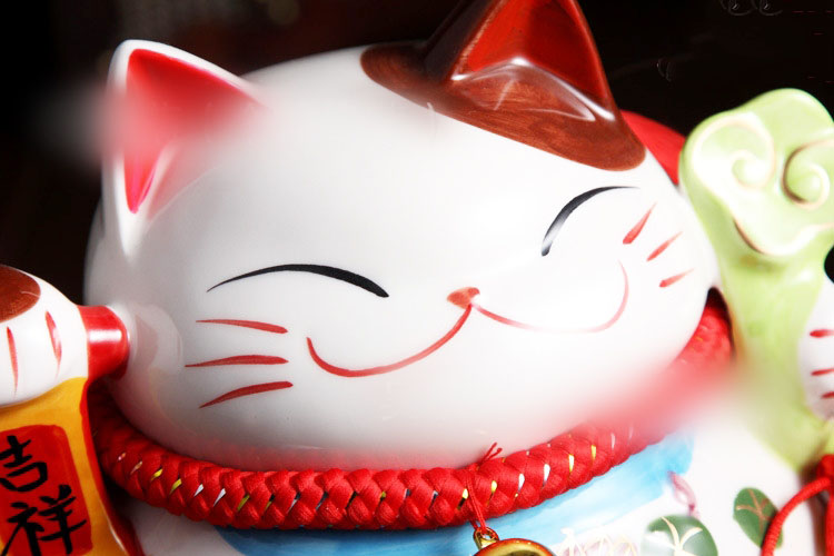 Mèo thần tài Nhật Bản May mắn Maneki neko-Như ý cát tường SW0902-17cm