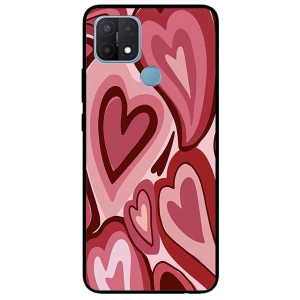 Ốp lưng dành cho Oppo A15 / A15s - Tim Viền Đỏ