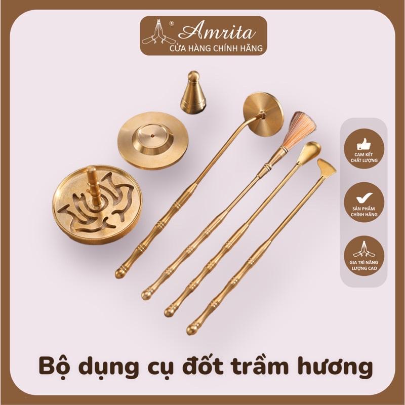 Bộ dụng cụ đốt trầm hương đủ loại - dụng cụ trầm hương - bột trầm hương