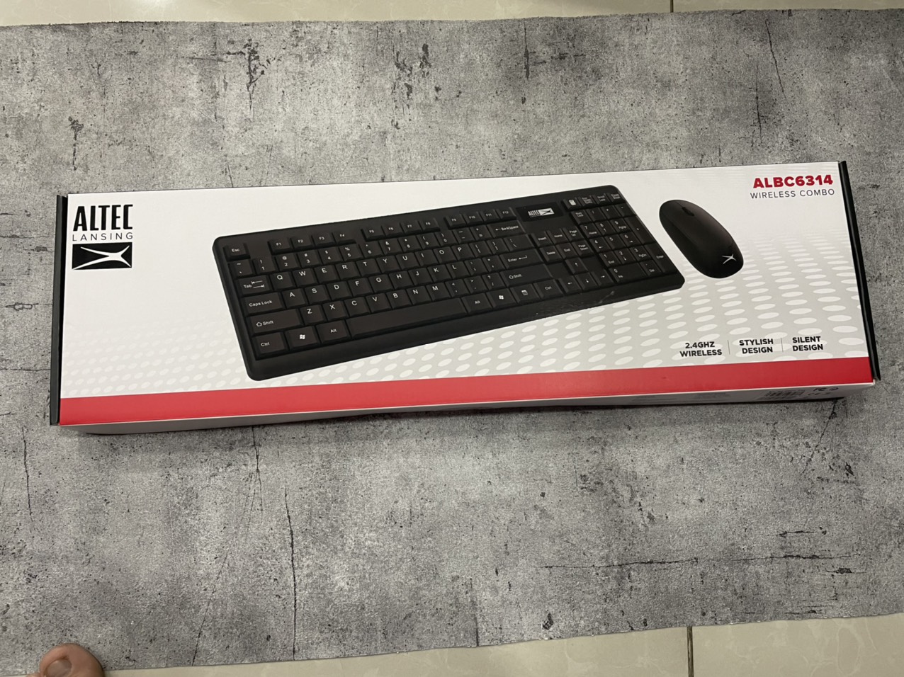 COMBO BÀN PHÍM CHUỘT KHÔNG DÂY ALTEC ALBC 6314,KEYBOARD MOUSE WIRELESS 2.4G 1200DPI-HÀNG CHÍNH HÃNG