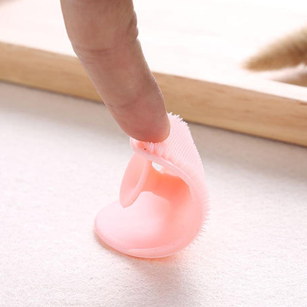 2 Miếng Soft Silicone Face Cleansing Brush Skin Scrubber Exfoliator Massage