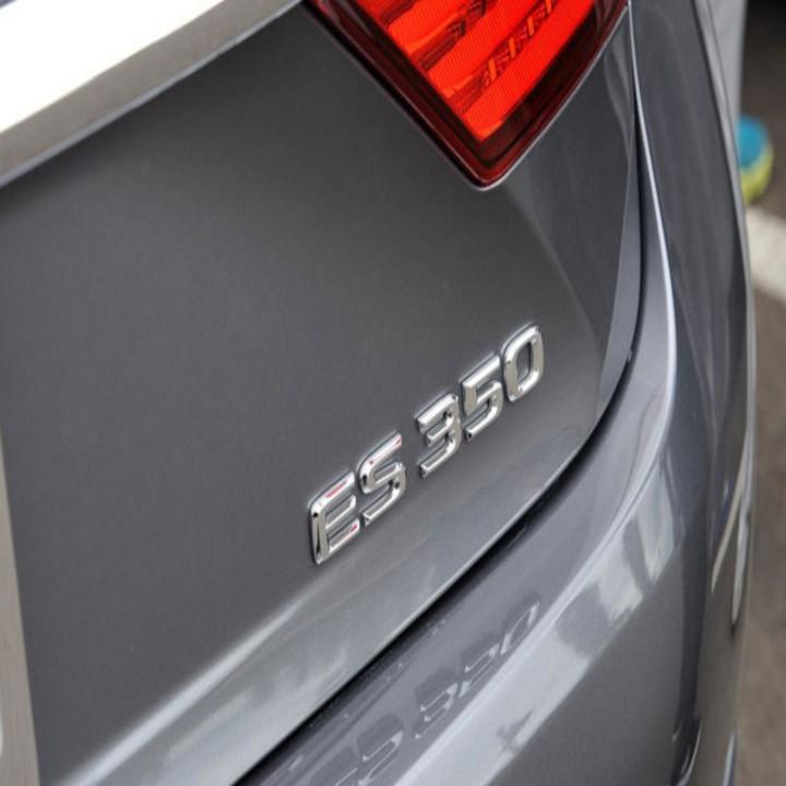 Decal tem chữ ES350 inox dán đuôi xe ô tô Lexus G100405