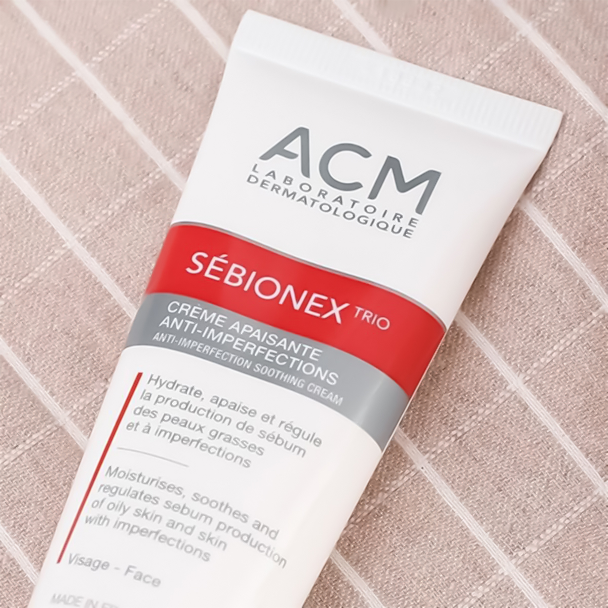 Kem Dưỡng Ẩm Dành Cho Da Mụn Giúp Ngăn Ngừa Sự Tiết Bã Nhờn ACM Sebionex Trio Anti-imperfection Soothing Cream 40ml