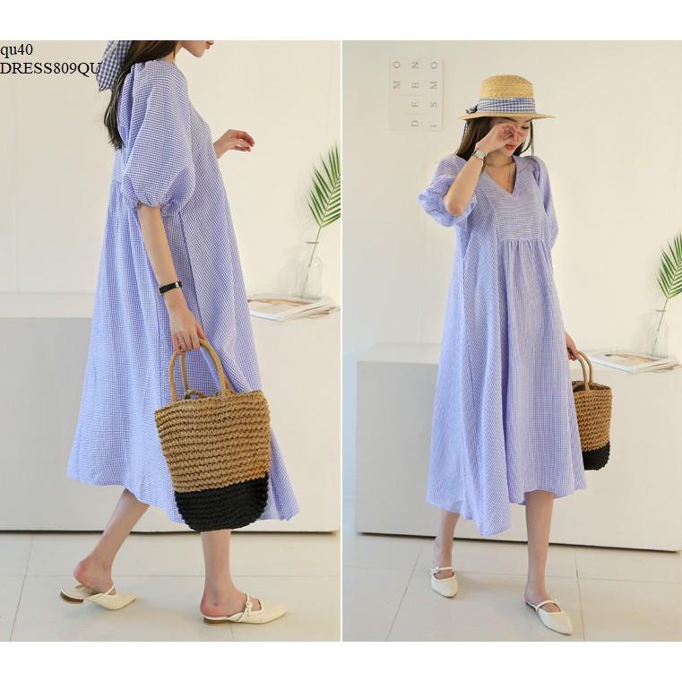 DRESS724 ĐẦM SUÔNG CỔ TIM