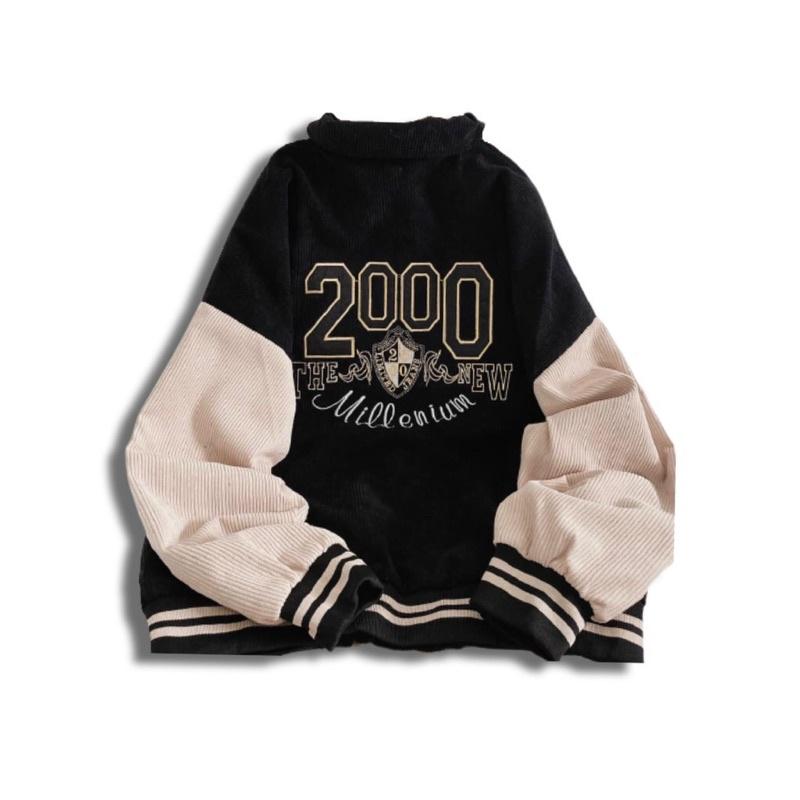 Áo khoác nhung kiểu bombo logo 2000 Ma23103 SuMiSu Shop
