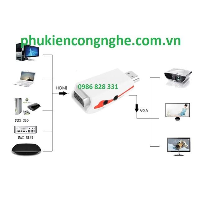 Đầu Chuyển HDMI Sang VGA Có Audio cao cấp