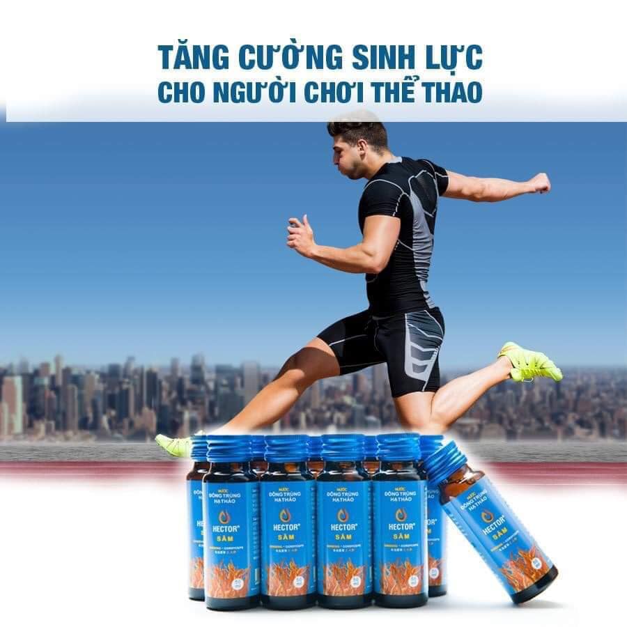 Nước Đông Trùng Hạ Thảo Hector Sâm ( Hộp 10 chai ) - Bổ Sung Năng Lượng, Tăng Cường Sinh Lý Và Sinh Lực Cho Người Làm Việc Cường Độ Cao, Chơi Thể Thao