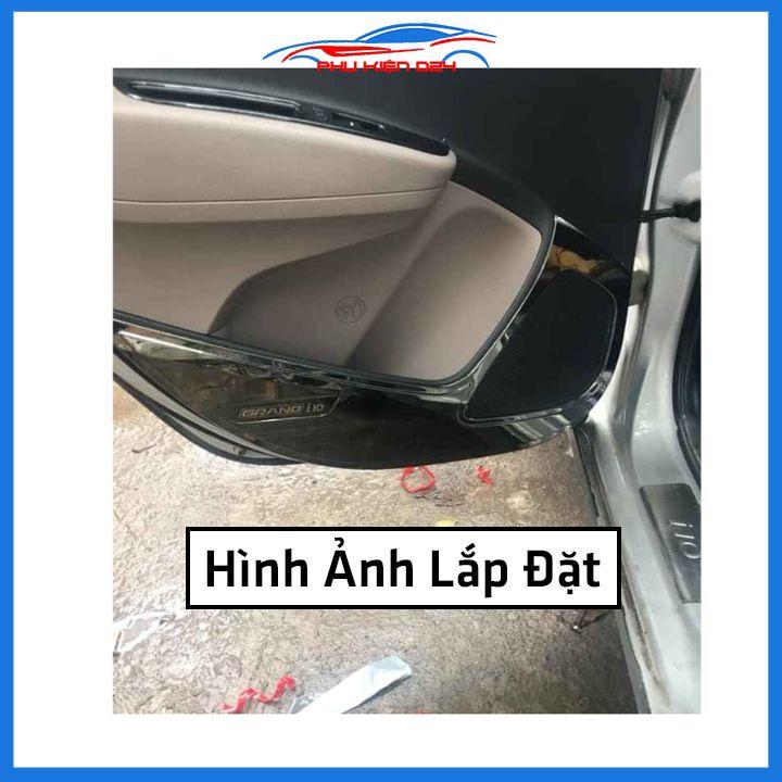 Bộ ốp tapli i10 2014-2015-2016-2017-2018-2019-2020-2021-2022 vân Titan chống xước va đập khi mở cửa và làm đẹp xe