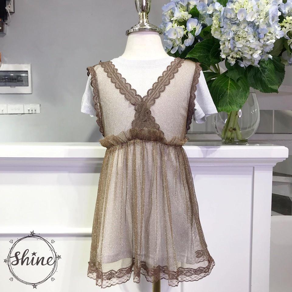 Hot Sale - set váy yếm nhũ cho bé