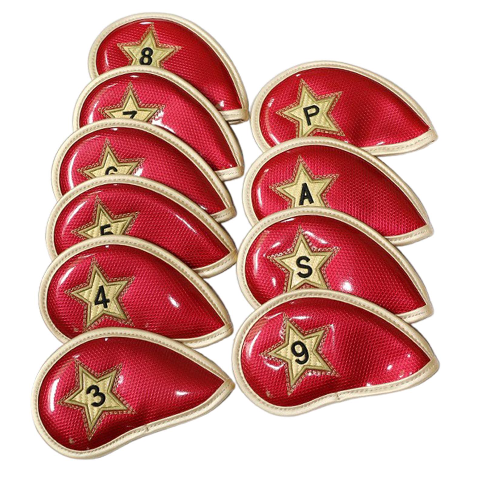 10x Golf Club Iron Head Cover Protection Headcover