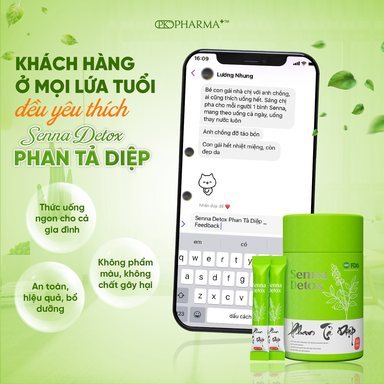 Phan Tả Diệp Senna Detox - Hỗ trợ kích thích thải độc tố đường ruột
