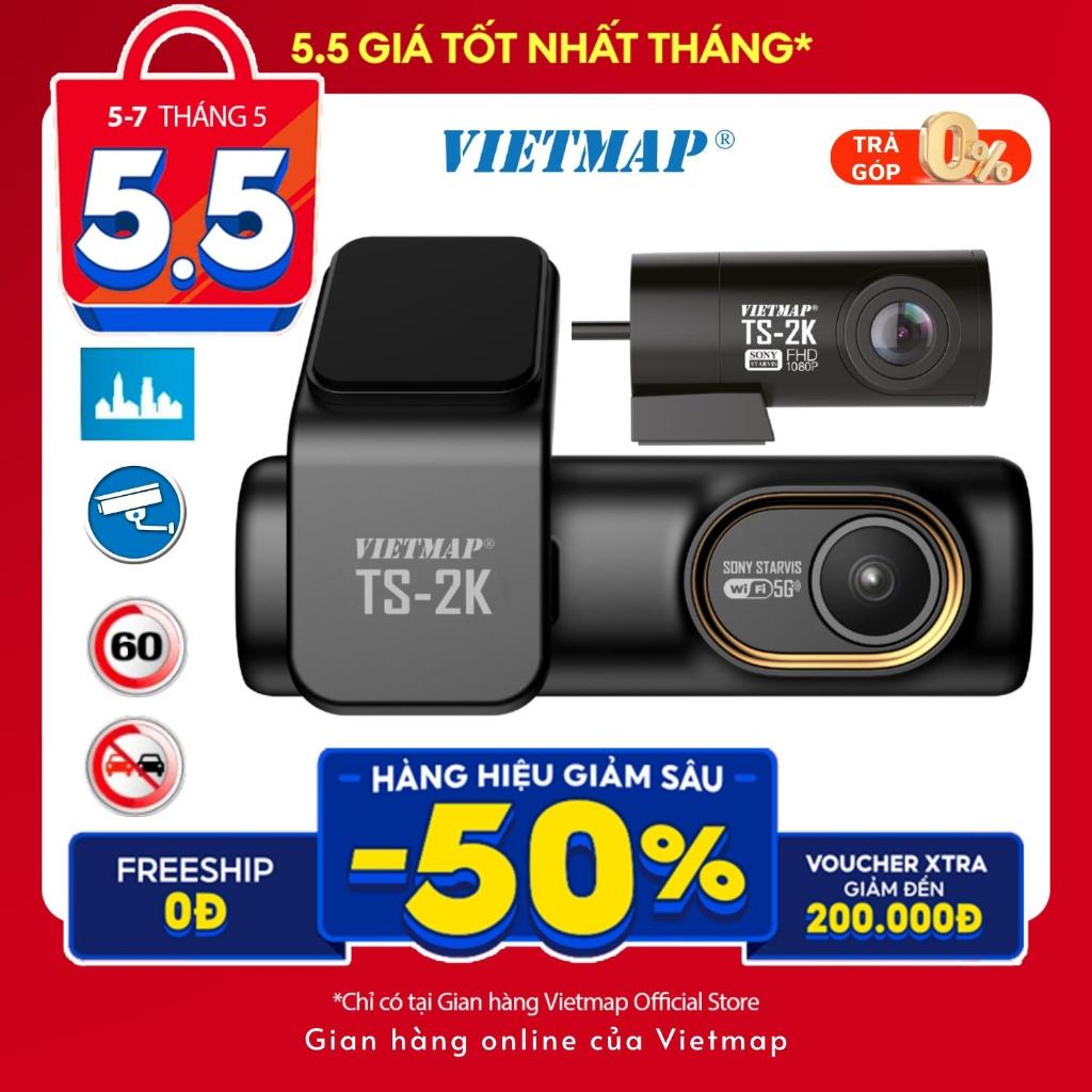 Camera hành trình Vietmap TS-2K kèm sạc ACC - Cảnh báo giao thông bằng giọng nói ghi hình trước sau - Hàng chính hãng