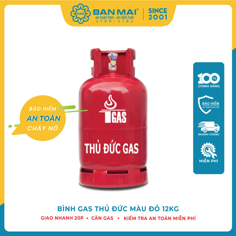 Bình Gas Thủ Đức Màu Đỏ 12kg