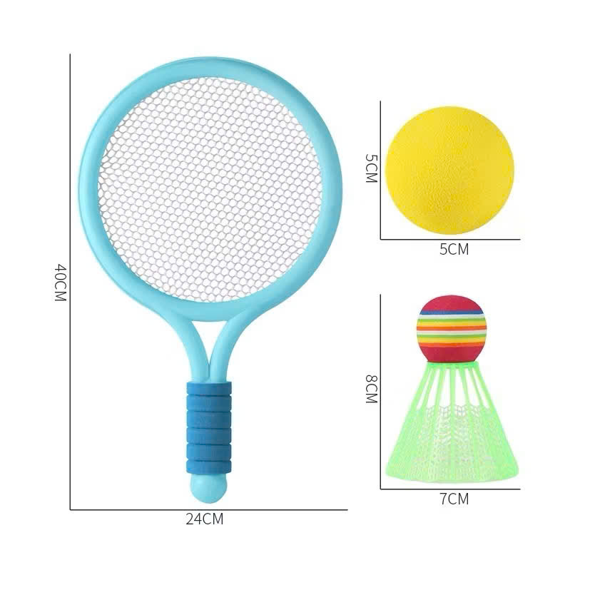 Bộ Đồ Chơi Thể Thao Vợt Cầu Lông 32cm, Vợt Tennis Trẻ Em, 1 Quả Bóng và Cầu Pickleball - HÀNG CHÍNH HÃNG MINIIN