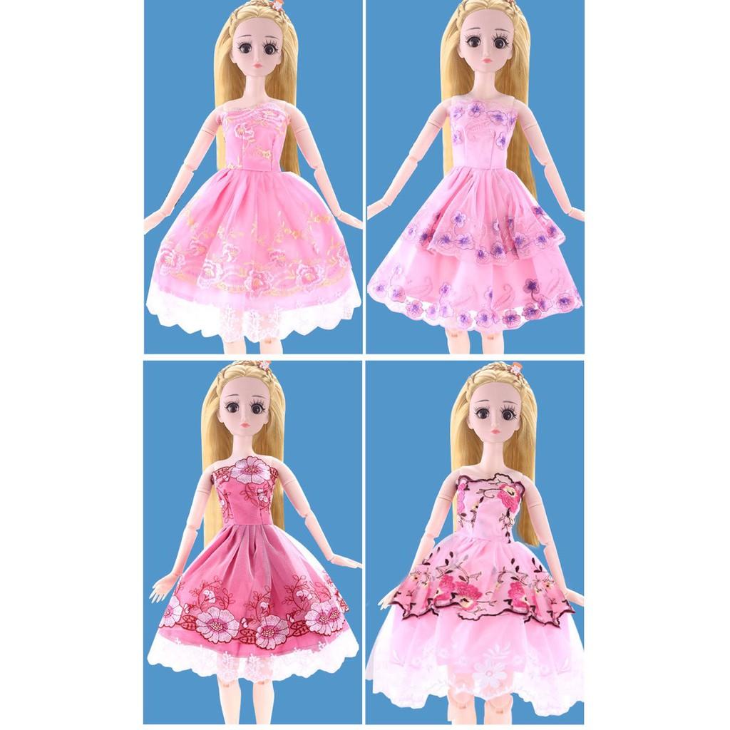 ĐẦM TAY PHỒNG VÁY XÒE BÚP BÊ 60CM