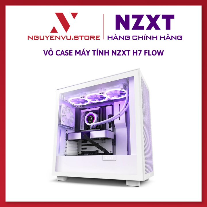 Vỏ Case Máy Tính NZXT H7 Flow - Hàng Chính Hãng