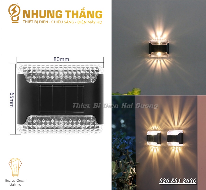 Đèn Gắn Tường Hiệu Ứng XY MT-1231 - Sử Dụng Năng Lượng Mặt Trời - Chống Nước IP65