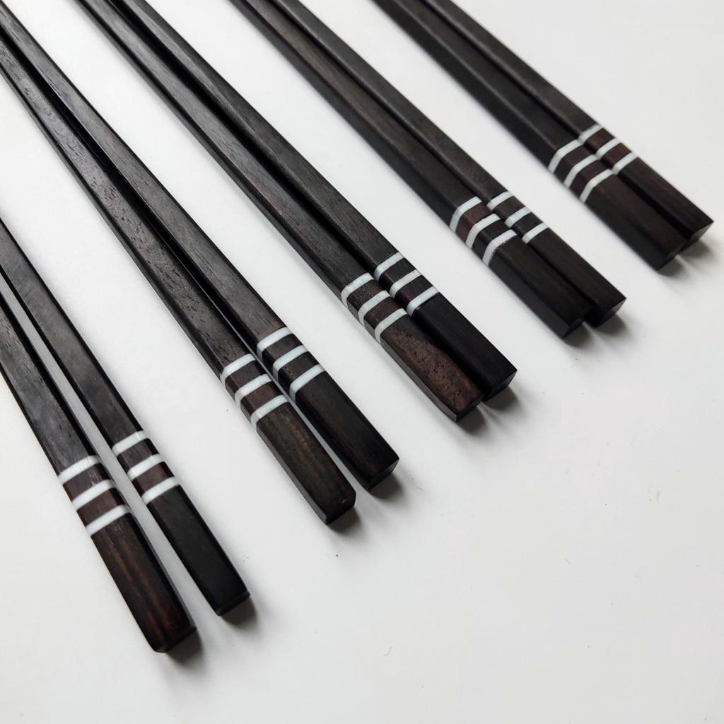 Đũa Gỗ Mun 21cm, Đũa Ăn Cơm An Toàn Tự Nhiên Phong Cách Vintage