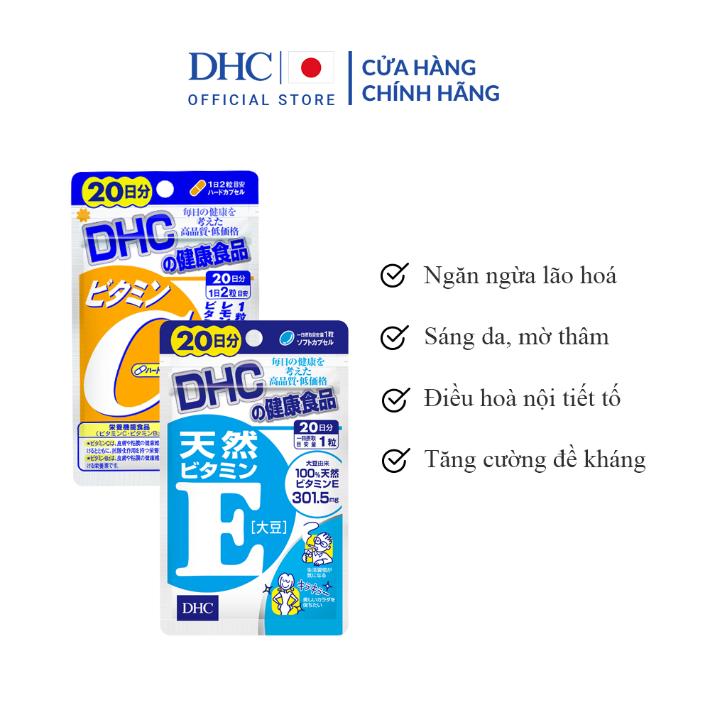 Combo Viên Uống DHC Trắng Hồng Và Mịn Màng