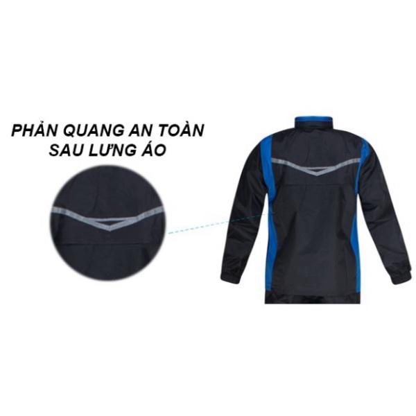 BỘ QUẦN ÁO ĐI MƯA RANDO 2 Lớp, Vải Dù Cao Cấp Không Thấm Nước, Phản Quang An Toàn, Dành Cho Đi Phượt