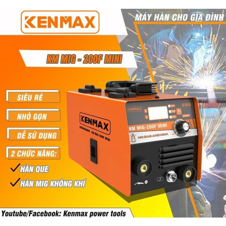 Máy Hàn Mig Không Dùng Khí KENMAX 200F Sử Dụng Cuộn Dây 1KG